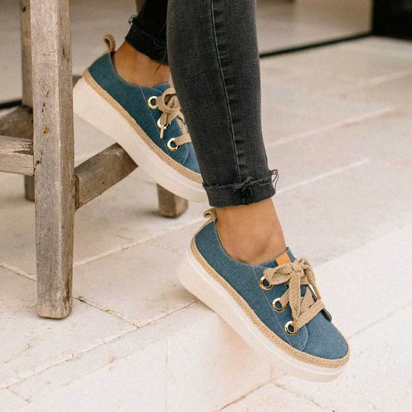 Yellow Box Holland Platform Tennie Shoe - Picture 3 of 3